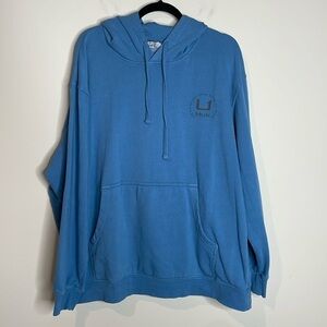 HUK | Men’s Blue Logo Pullover Hoodie Size XXL